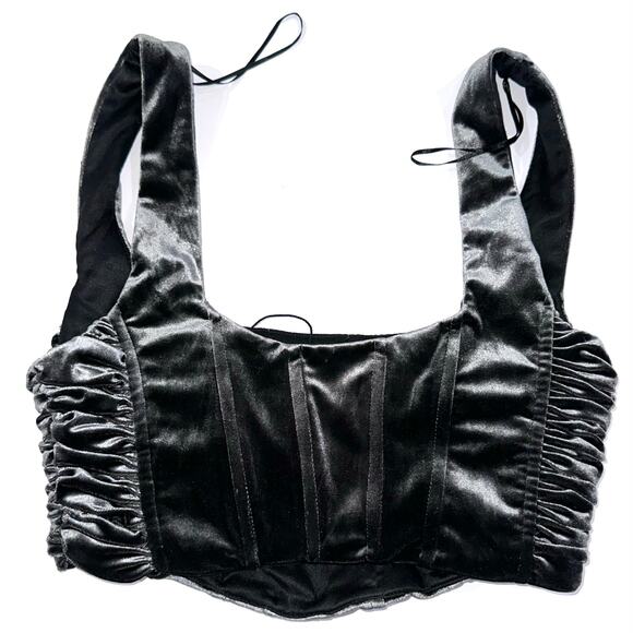 Zara Black and Gray Crop Top - Picture 12 of 14